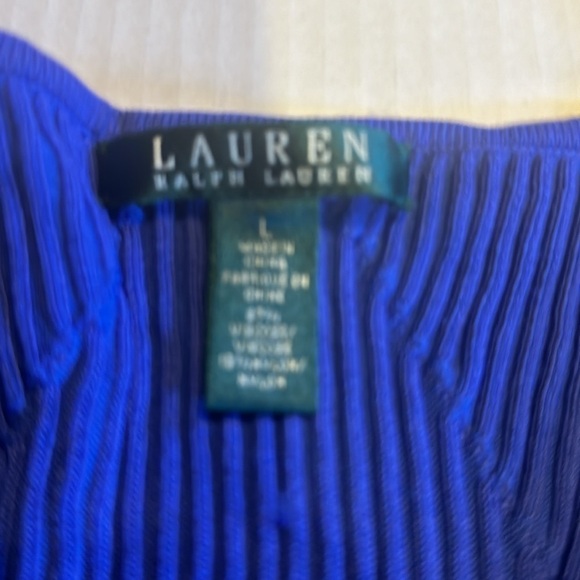Lauren Ralph Lauren slinky cobalt blue dress stretchable with round scoop neck - Picture 7 of 9